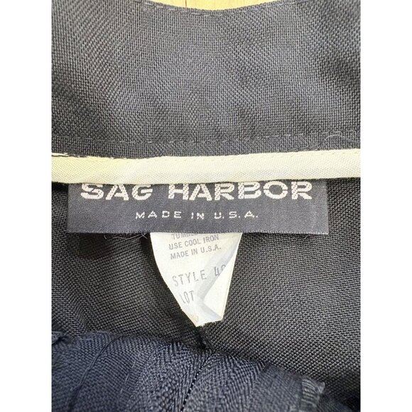 Vintage Sag Harbor High Rise Pleated Dress Pants Size 10 Black - Picture 2 of 4